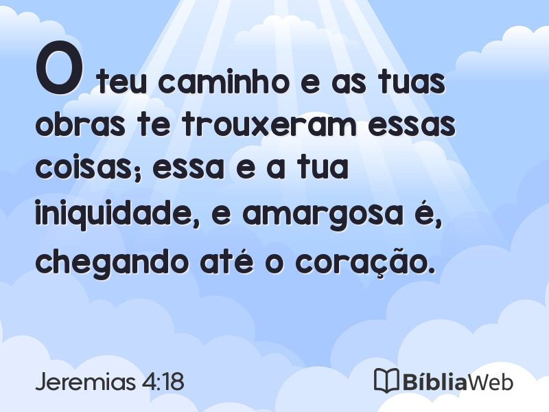 Jeremias 4:18 em imagem para compartilhar