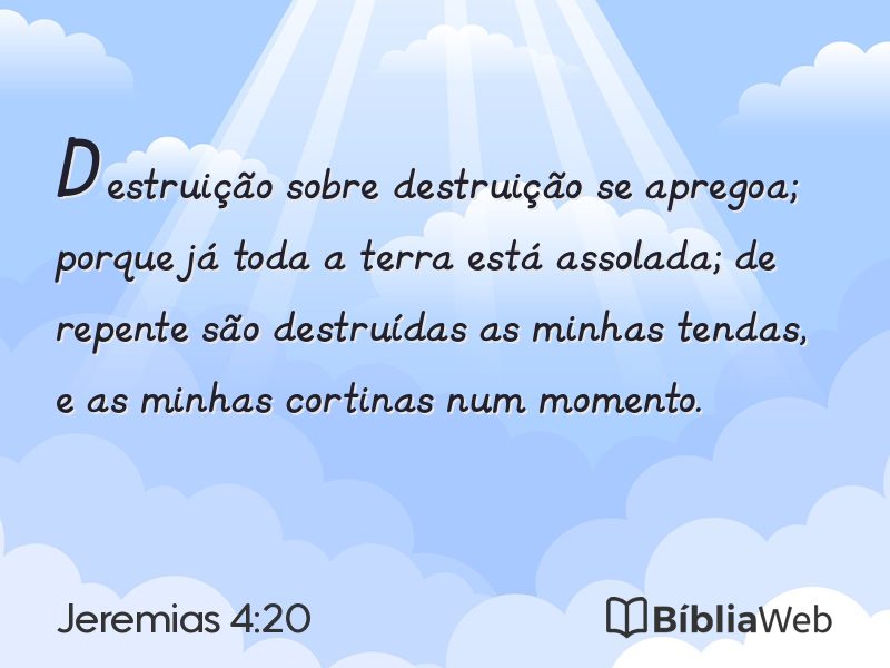 Jeremias 4:20 em imagem para compartilhar