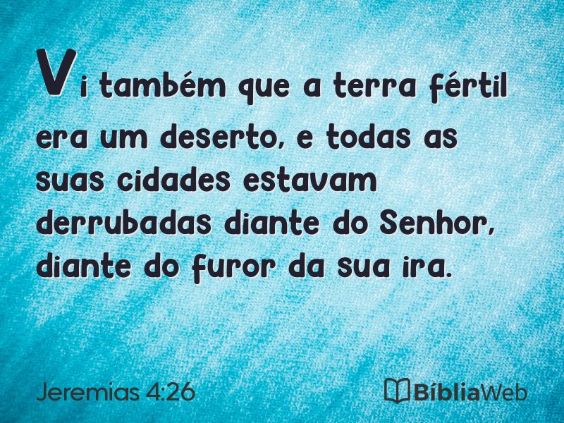 Jeremias 4:26 em imagem para compartilhar
