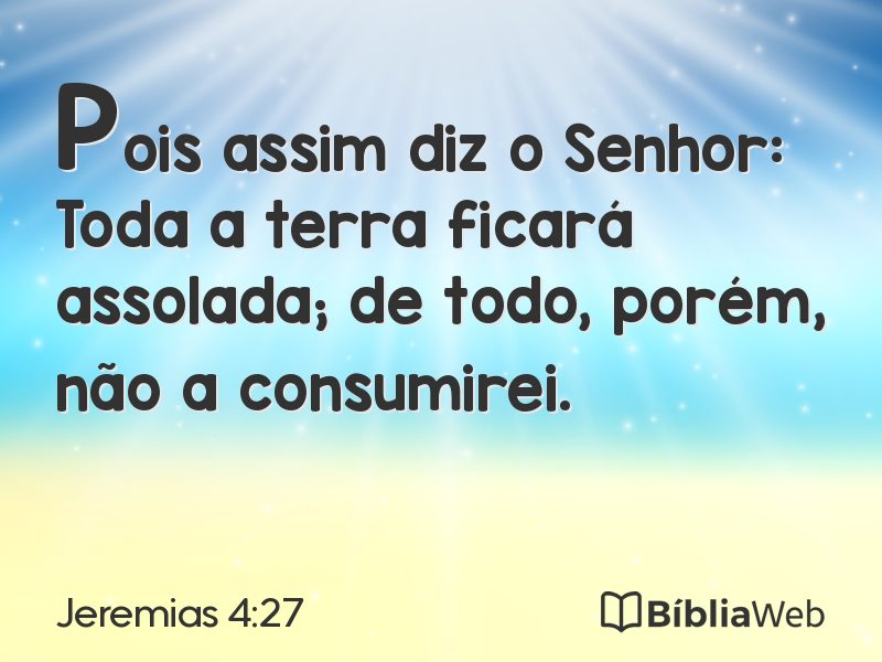 Jeremias 4:27 em imagem para compartilhar
