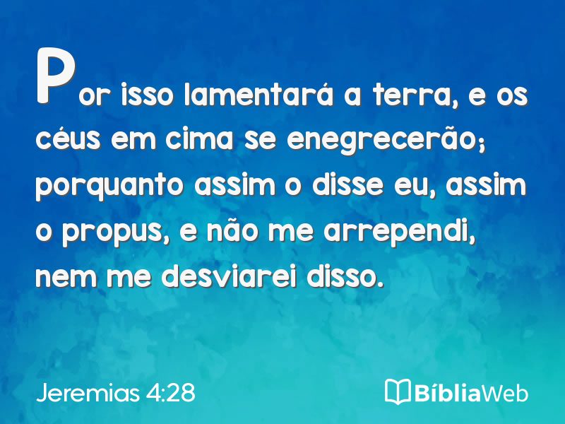 Jeremias 4:28 em imagem para compartilhar