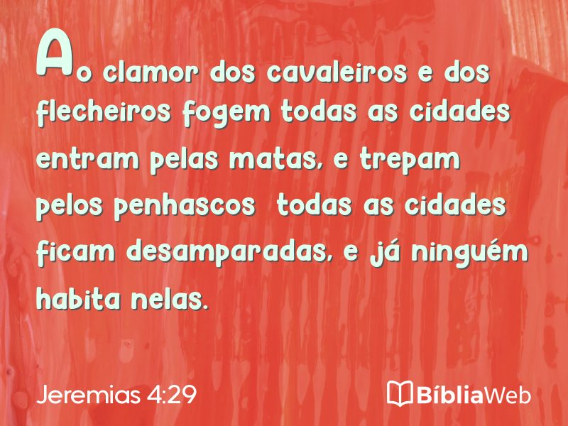 Jeremias 4:29 em imagem para compartilhar