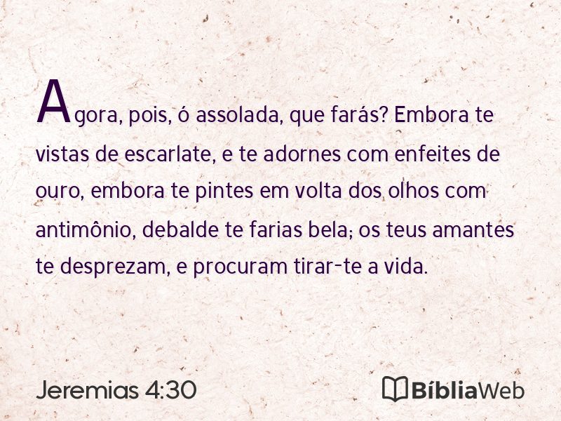 Jeremias 4:30 em imagem para compartilhar