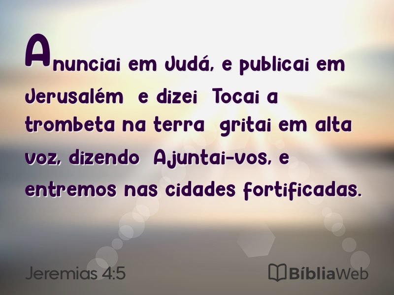 Jeremias 4:5 em imagem para compartilhar