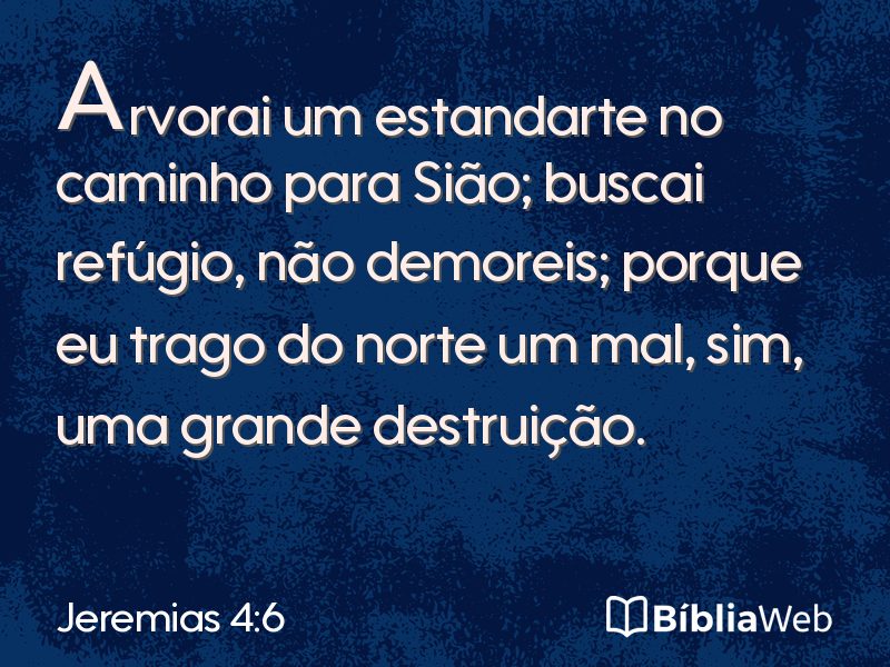 Jeremias 4:6 em imagem para compartilhar