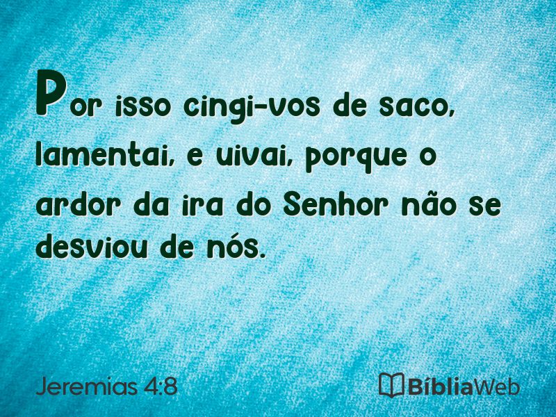 Jeremias 4:8 em imagem para compartilhar