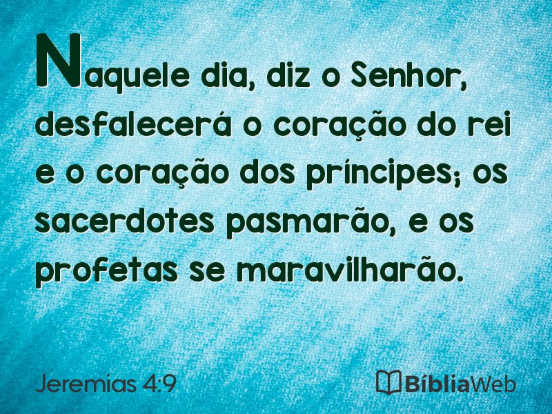 Jeremias 4:9 em imagem para compartilhar