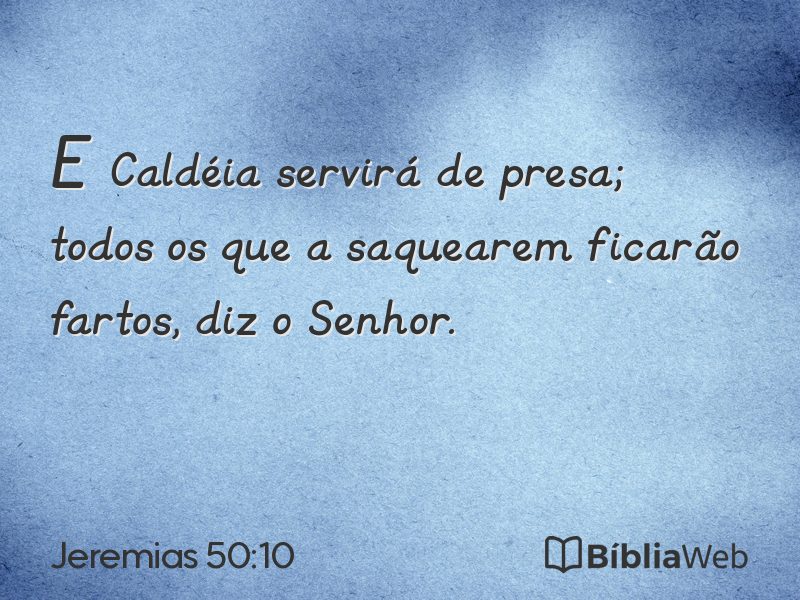 Jeremias 50:10 em imagem para compartilhar