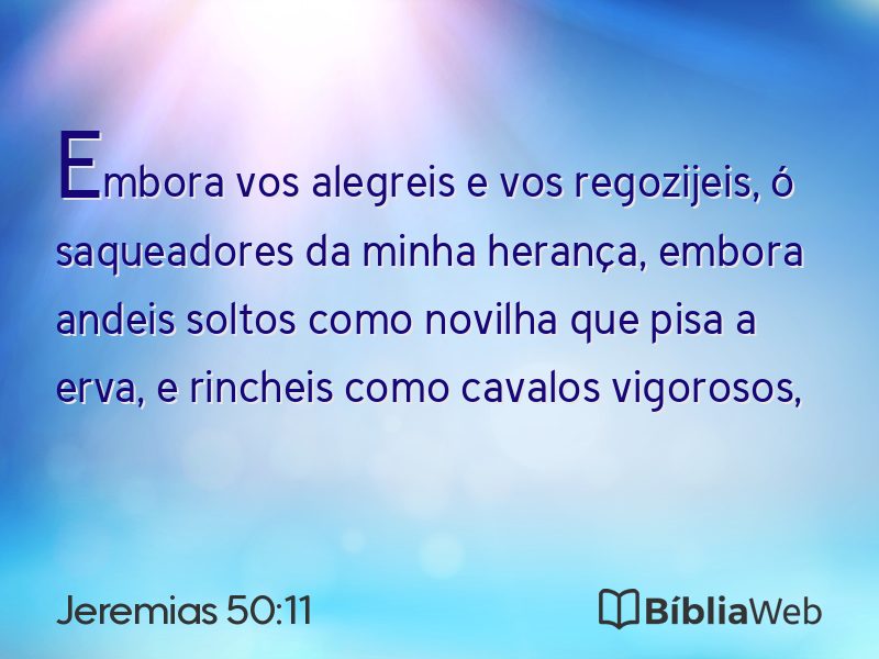 Jeremias 50:11 em imagem para compartilhar