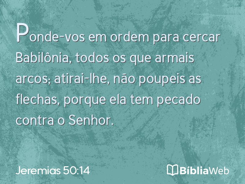 Jeremias 50:14 em imagem para compartilhar