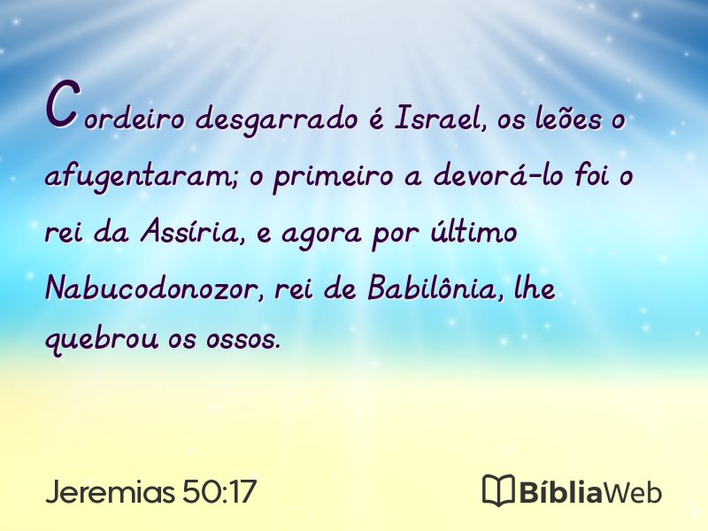 Jeremias 50:17 em imagem para compartilhar