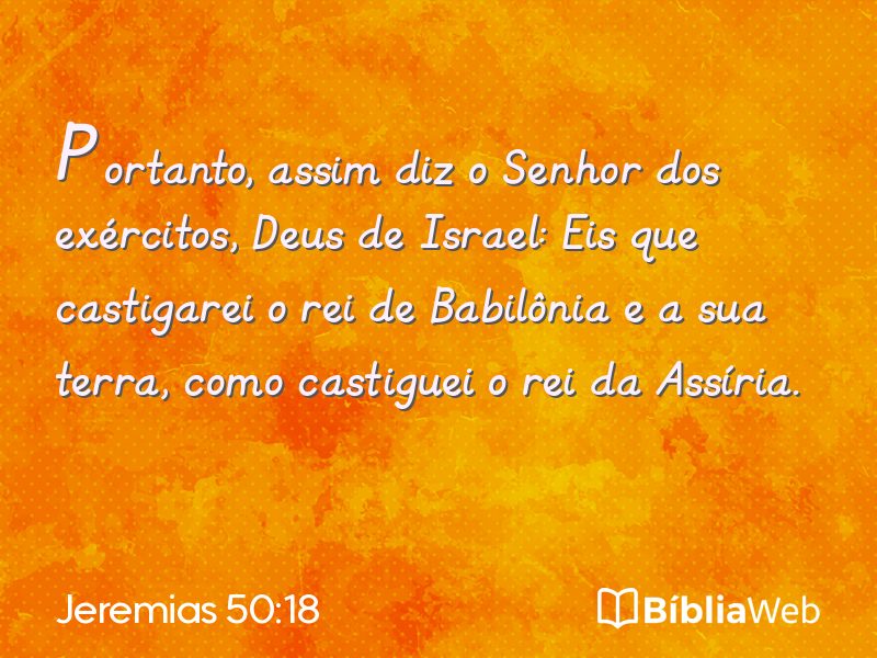 Jeremias 50:18 em imagem para compartilhar