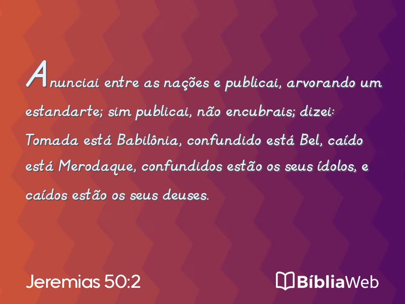 Jeremias 50:2 em imagem para compartilhar