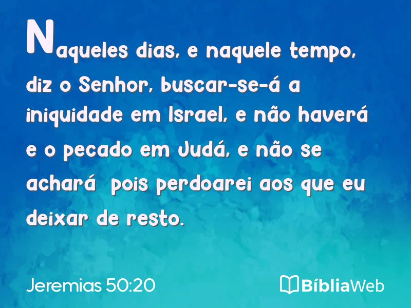 Jeremias 50:20 em imagem para compartilhar