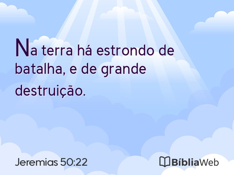 Jeremias 50:22 em imagem para compartilhar
