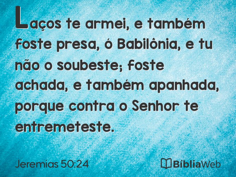 Jeremias 50:24 em imagem para compartilhar