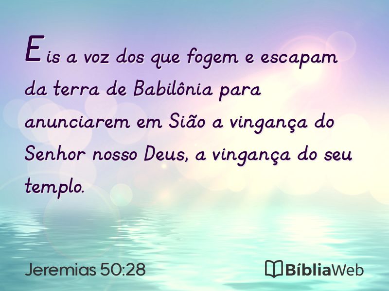 Jeremias 50:28 em imagem para compartilhar