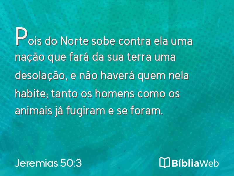 Jeremias 50:3 em imagem para compartilhar