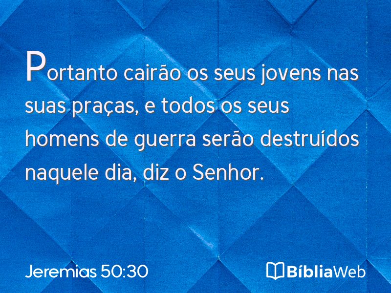 Jeremias 50:30 em imagem para compartilhar