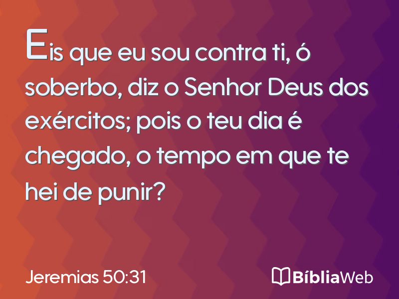 Jeremias 50:31 em imagem para compartilhar
