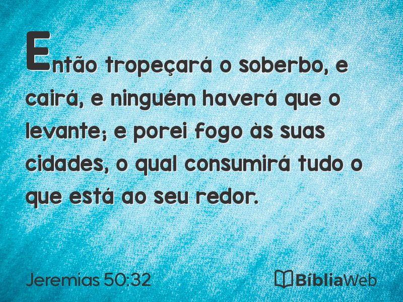 Jeremias 50:32 em imagem para compartilhar