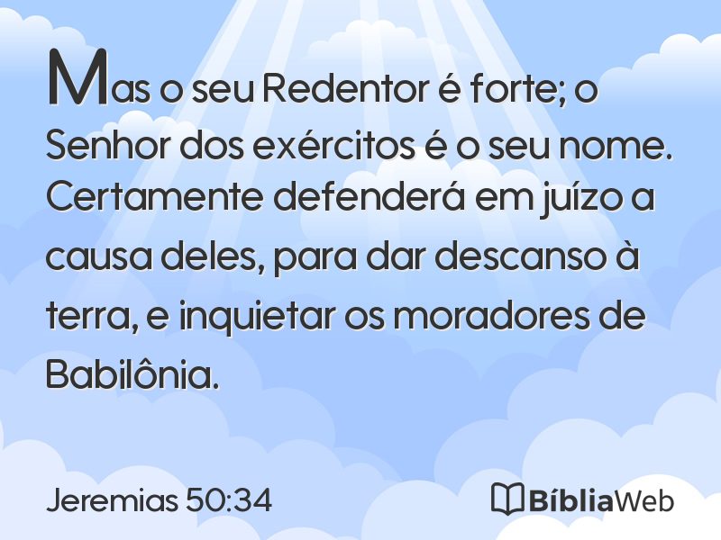 Jeremias 50:34 em imagem para compartilhar