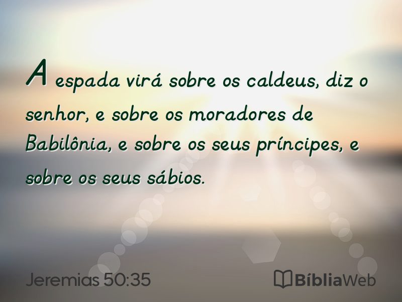 Jeremias 50:35 em imagem para compartilhar
