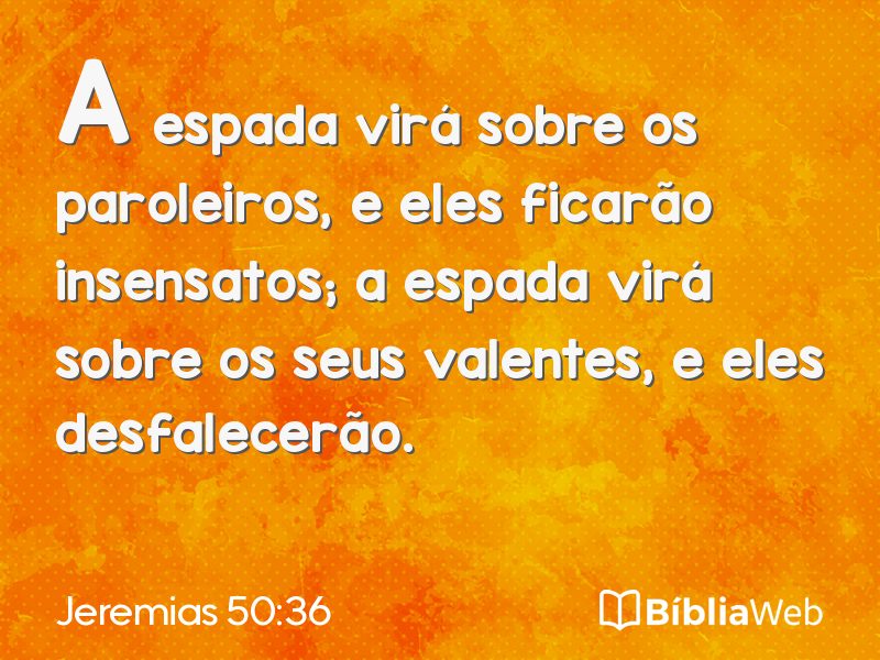 Jeremias 50:36 em imagem para compartilhar