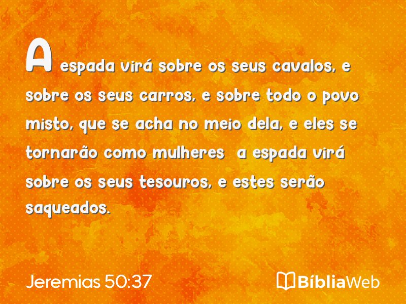 Jeremias 50:37 em imagem para compartilhar