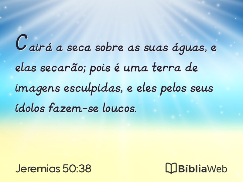 Jeremias 50:38 em imagem para compartilhar