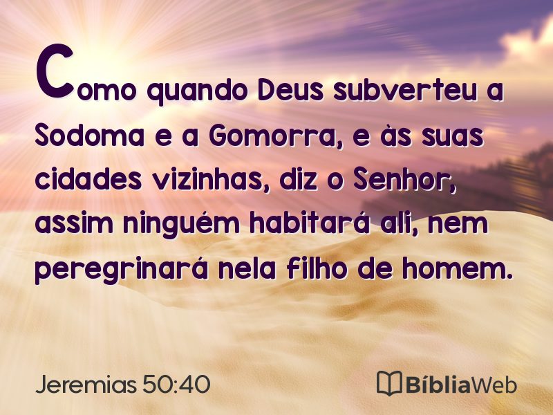 Jeremias 50:40 em imagem para compartilhar