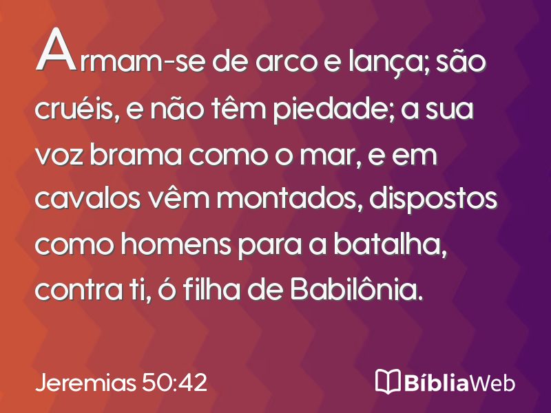 Jeremias 50:42 em imagem para compartilhar