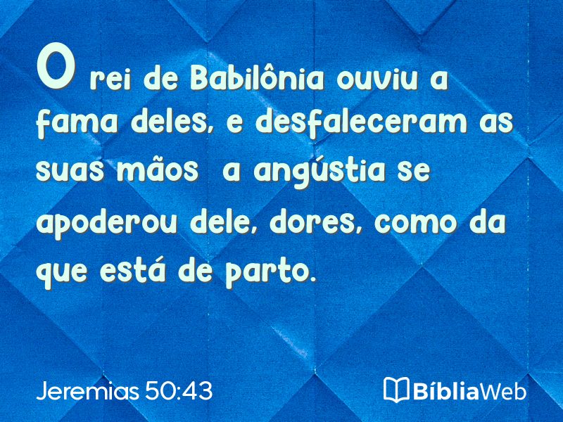 Jeremias 50:43 em imagem para compartilhar