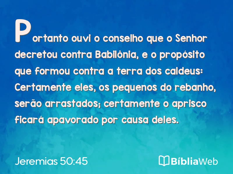 Jeremias 50:45 em imagem para compartilhar