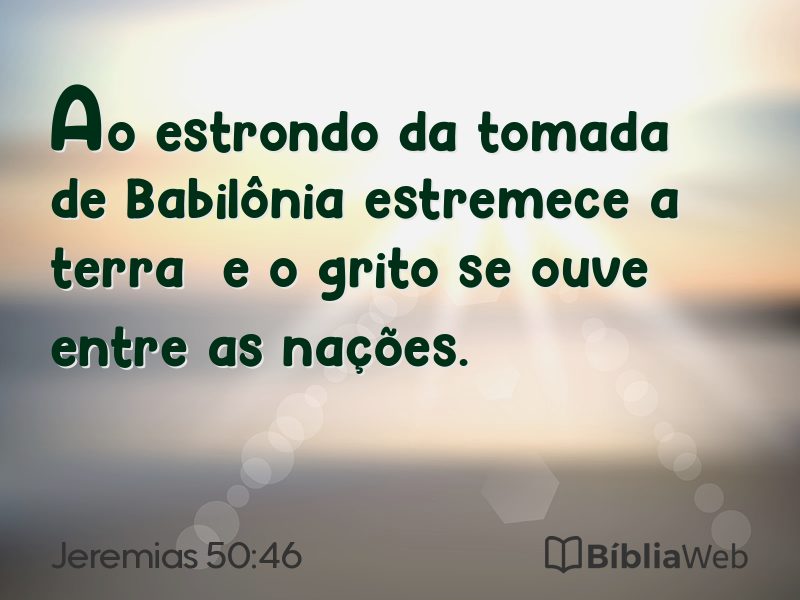 Jeremias 50:46 em imagem para compartilhar
