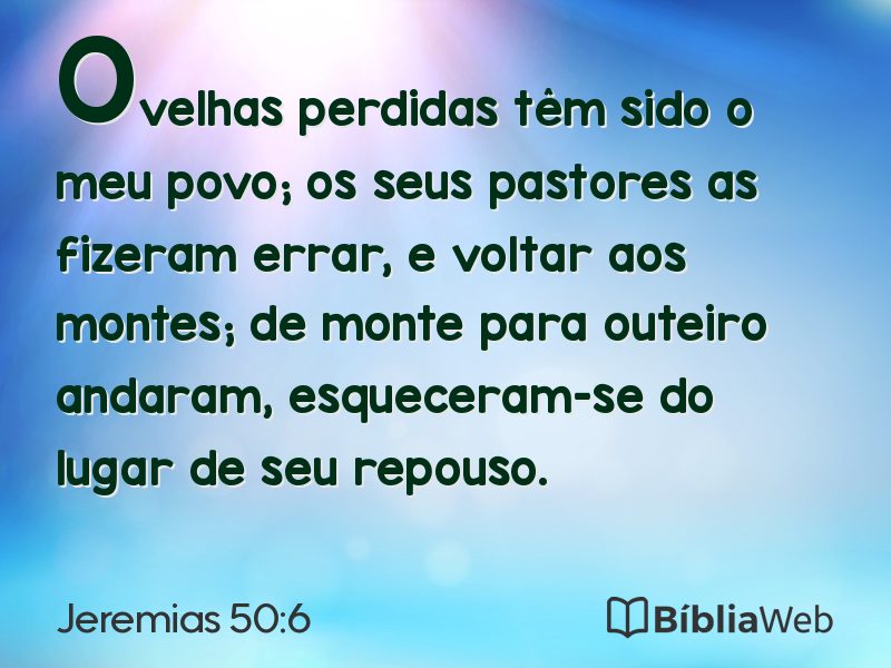 Jeremias 50:6 em imagem para compartilhar