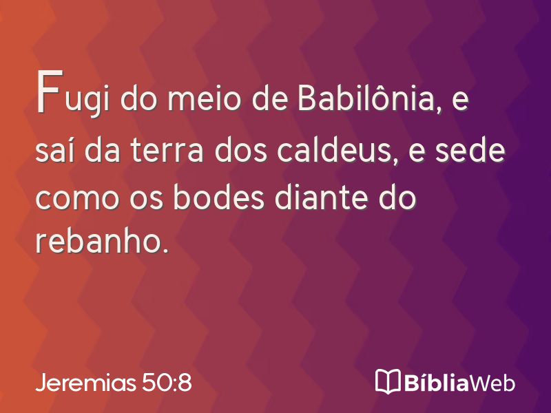 Jeremias 50:8 em imagem para compartilhar