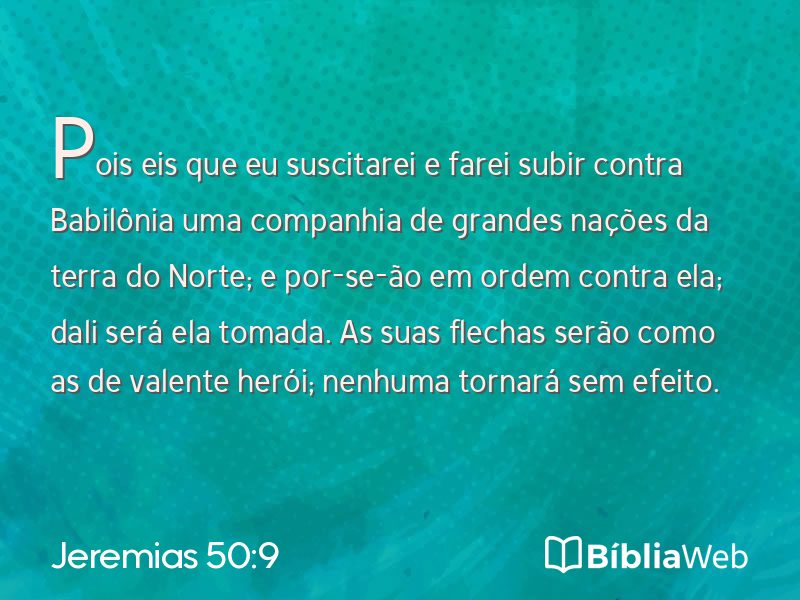 Jeremias 50:9 em imagem para compartilhar