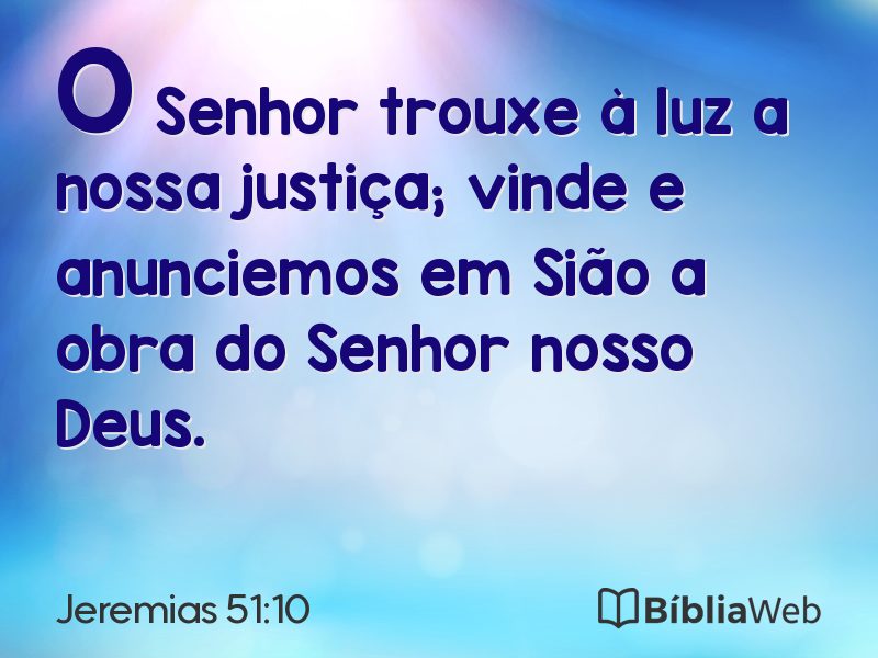 Jeremias 51:10 em imagem para compartilhar