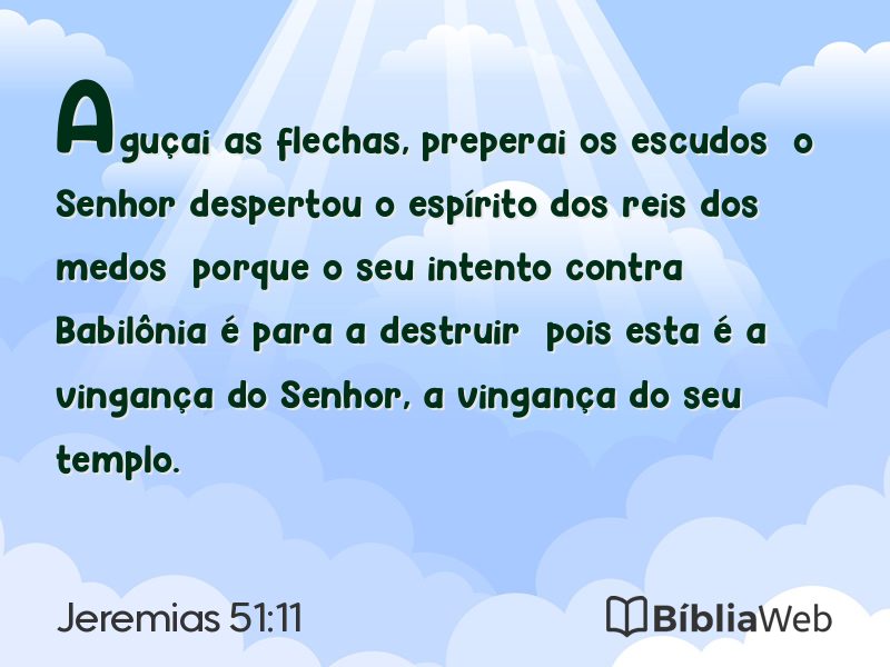 Jeremias 51:11 em imagem para compartilhar