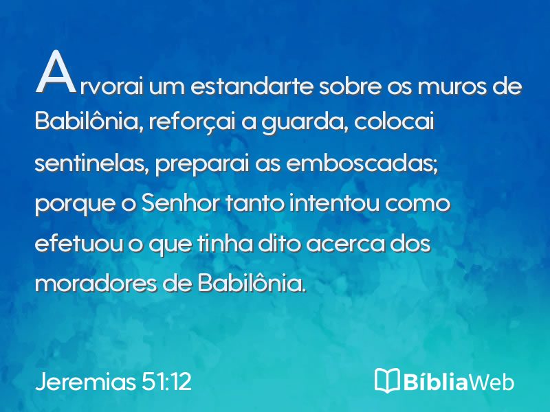 Jeremias 51:12 em imagem para compartilhar
