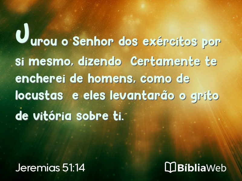 Jeremias 51:14 em imagem para compartilhar