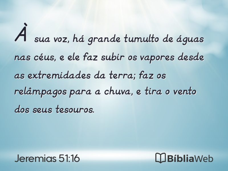 Jeremias 51:16 em imagem para compartilhar