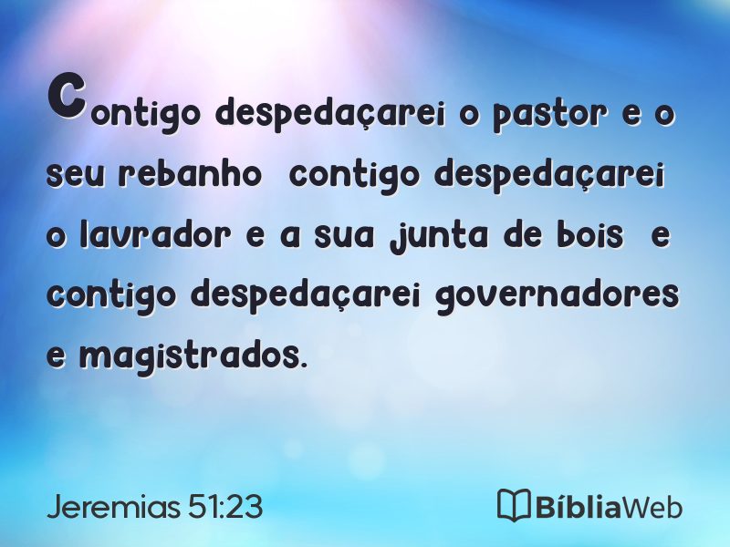 Jeremias 51:23 em imagem para compartilhar