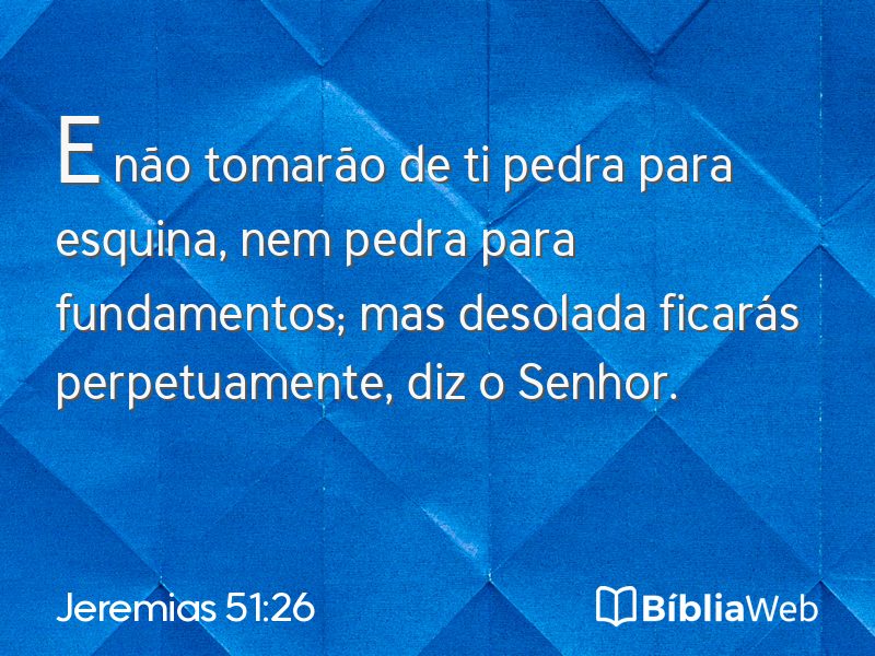 Jeremias 51:26 em imagem para compartilhar