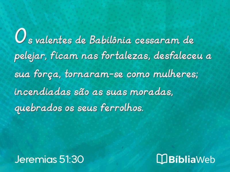 Jeremias 51:30 em imagem para compartilhar