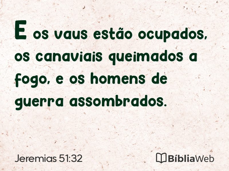 Jeremias 51:32 em imagem para compartilhar