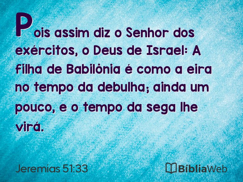 Jeremias 51:33 em imagem para compartilhar