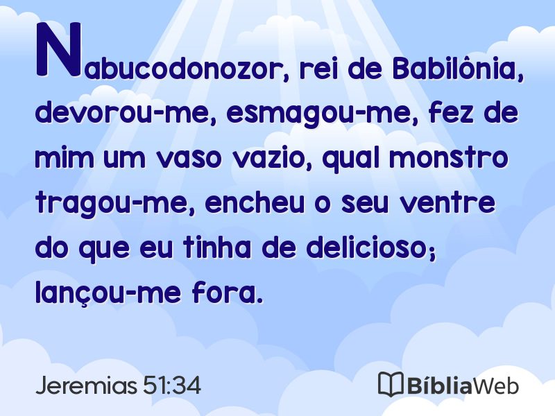 Jeremias 51:34 em imagem para compartilhar