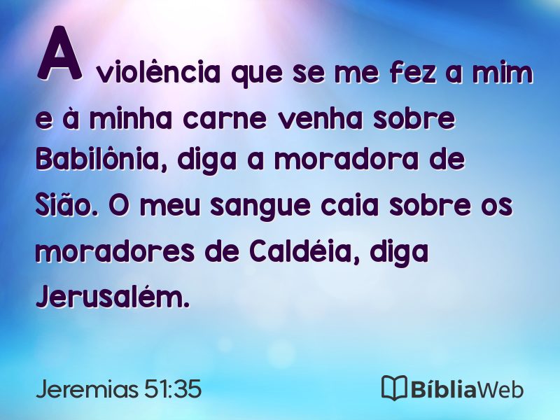 Jeremias 51:35 em imagem para compartilhar